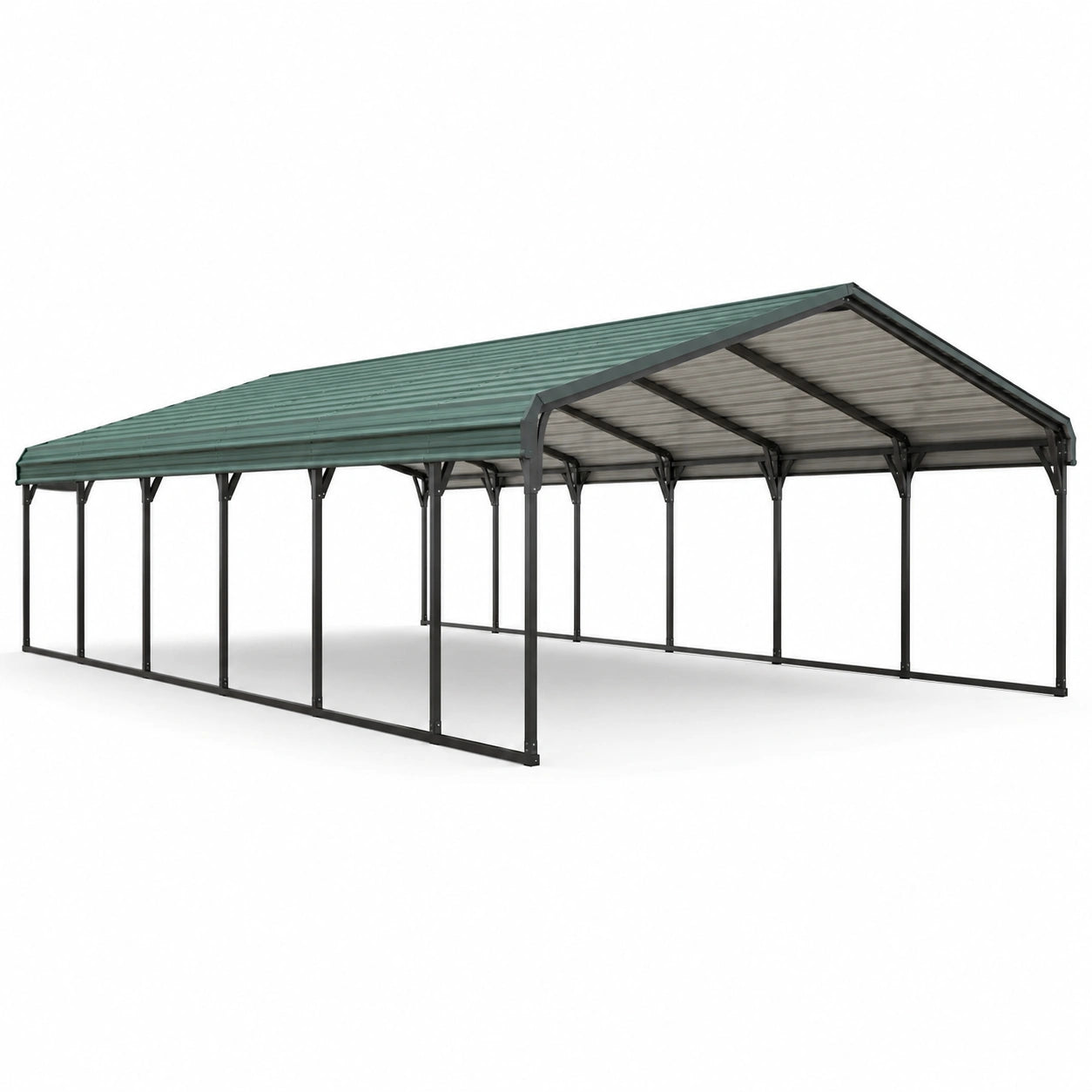 Carport Aluminiumrahmen 12m x 6m x 4m Metall Grün