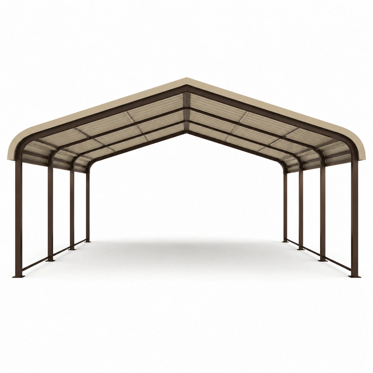 Carport mit verzinktem Stahlrahmen 600x300x250 cm Beige