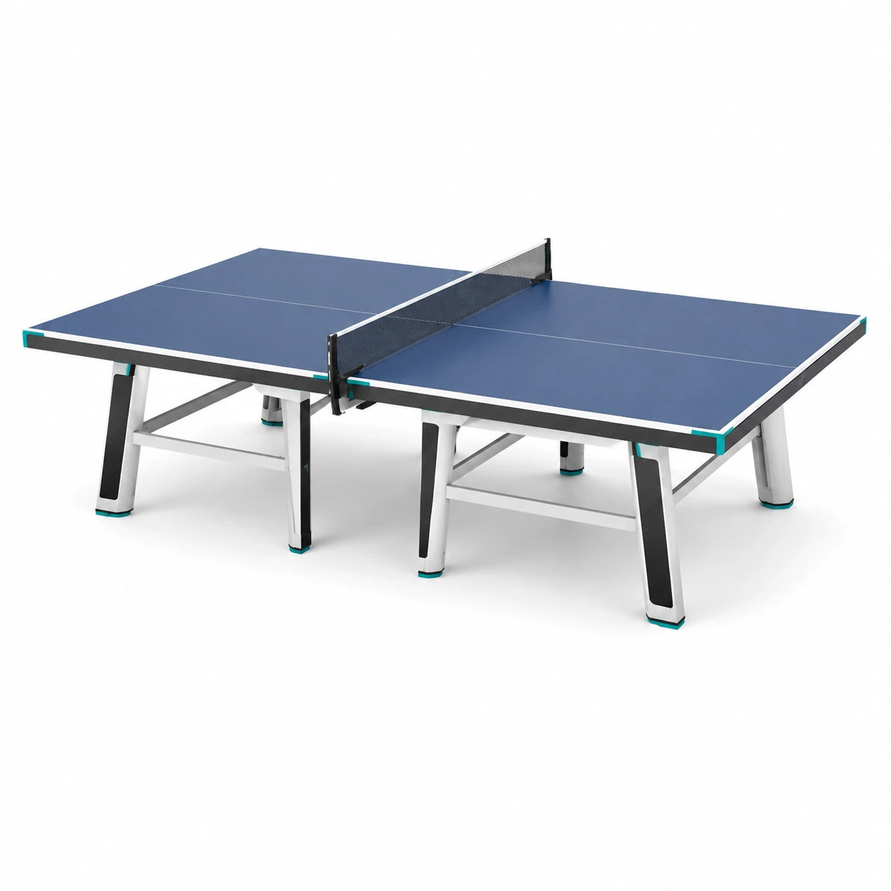 Outdoor Tischtennistisch klappbar 274cm x 152,5cm Aluminium Blau