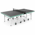 Klapptischtennistisch aus MDF mit Rädern, Schwarz/Grün