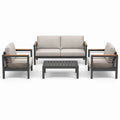 Gartenlounge Set Aluminium mit Textil Kissen