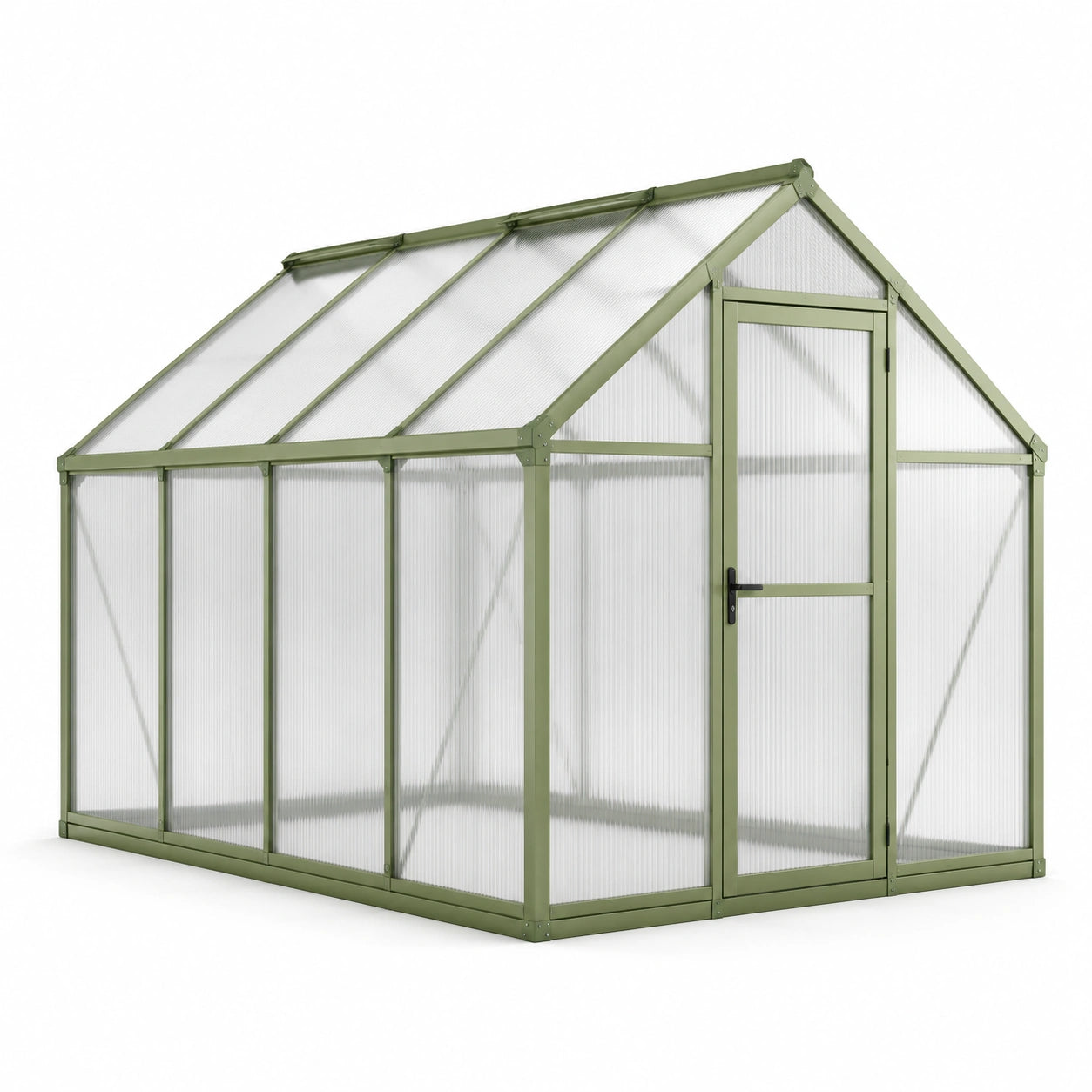 Gewächshaus Aluminium Polycarbonat Grün