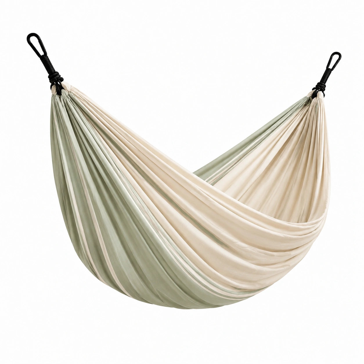 Hängematte Nylon 260cm x 140cm Grün/Beige