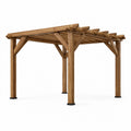 Rechteckige Pergola aus Kiefernholz 300x250x220cm Braun