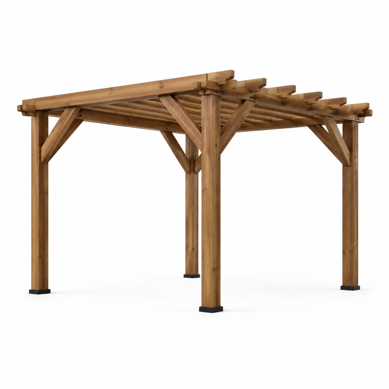 Rechteckige Pergola aus Kiefernholz 300x250x220cm Braun